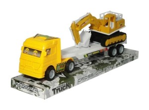 CIĘŻARÓWKA BUDOWLANA Z PRZYCZEPĄ, SWEDE