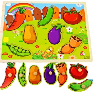 PUZZLE WARZYWA NA OGRÓDKU, MAKSIK