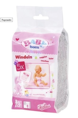 Baby born - pieluchy 5-pak, Zapf