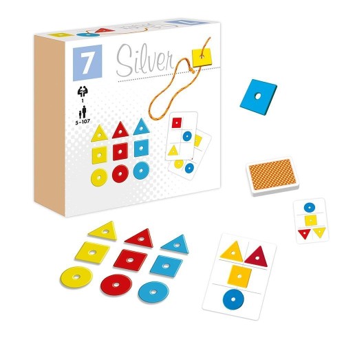 Kolorowa geometria Silver ALEX, Silver