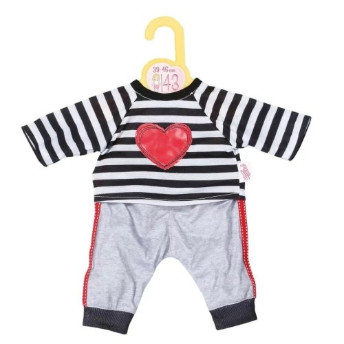 Dolly Moda - Striped Joggingsuit Heart 43cm, Zapf