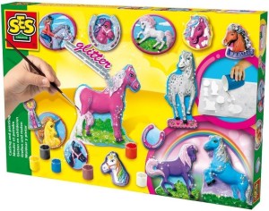 ODLEWY GIPSOWE - BAJKOWE KONIE Z BROKATEM, SES NL