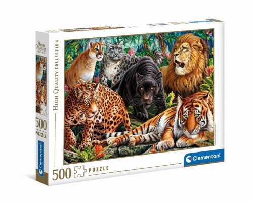 Puzzle 500 HQ Wild Cats, Clementoni