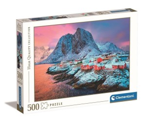PUZZLE 500 HQ HAMNOY VILLAGE, CLEMENTONI